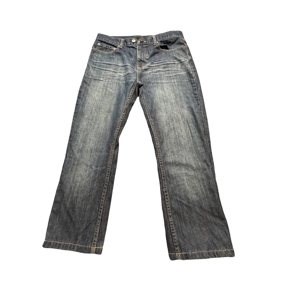 Alfani Bootcut Jeans Mens 32x27 Dark Wash Cotton Denim Western